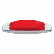 12 LED Rectangular Light (Clearance/Marker) With Chrome Bezel - Red LED/Red Lens