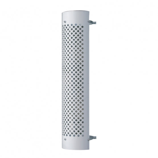 48" Tall 180 Degree Stainless Exhaust Muffler Shield For 6" Diameter Exhaust - Round Slot
