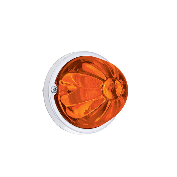 Glass Watermelon Light Kit With LED Light-Amber LED/Dark Amber Lens