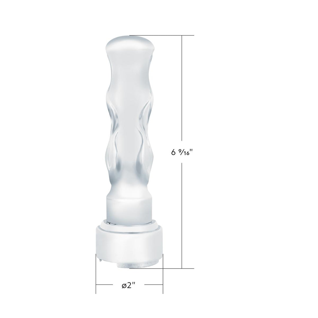 Thread On Flame Gearshift Knob With Adapter For Eaton Fuller 9/10 Speed - Chrome