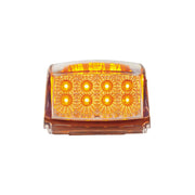 17 LED Reflector Square Cab Light - Amber LED/Clear Lens
