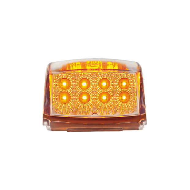 17 LED Reflector Square Cab Light - Amber LED/Clear Lens