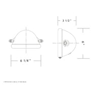 Black 5-3/4" Motorcycle Headlight Housing Only - Side Mount