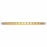 14 LED 12" Turn Signal Light Bar - Amber LED/Clear Lens