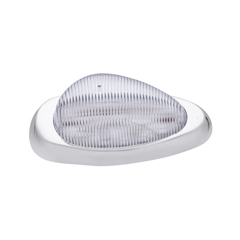15 LED Sleeper Light With Bezel For Freightliner (Clearance/Marker) - Amber LED/Clear Lens (Pair)