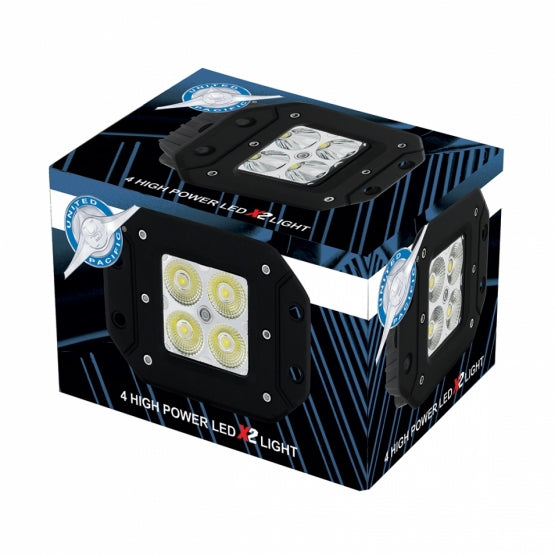 4 High Power LED Flange Mount Work Light - Spot Light