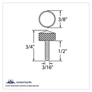 Small Dash Screw With Clear Crystal For Peterbilt (2-Pack)