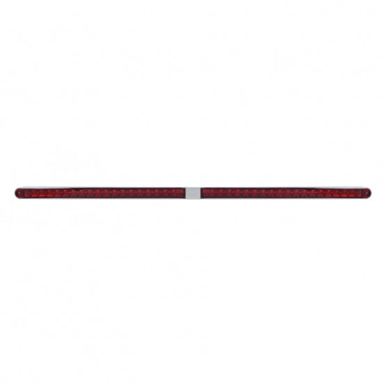 Dual 14 LED 12" Reflector Light Bars With Bezel - Red LED/Red Lens