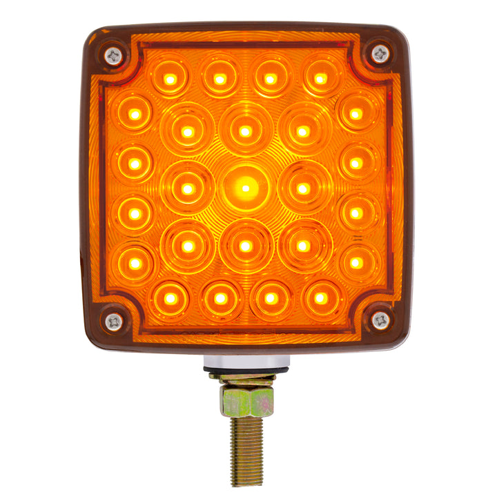 52 LED Single Stud Double Face Turn Signal Light (Passenger) - Amber &amp; Red LED/Amber &amp; Red Lens