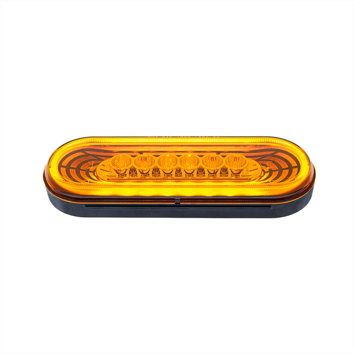 22 LED 6" Oval Abyss Light (Turn Signal) - Amber LED/Amber Lens