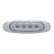 4 LED Reflector Light (Clearance/Marker) - Red LED/Clear Lens