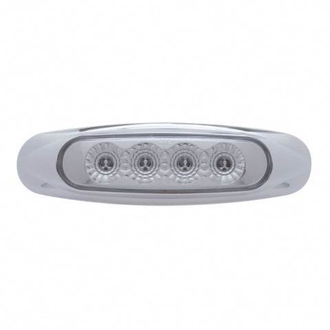4 LED Reflector Light (Clearance/Marker) - Red LED/Clear Lens