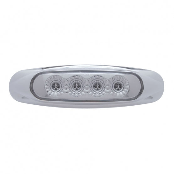 4 LED Reflector Light (Clearance/Marker) - Red LED/Clear Lens