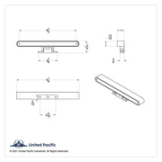 Chrome 10 LED Light Bar With 180 Degree Swivel Base - Dual Function White LED/Clear Lens