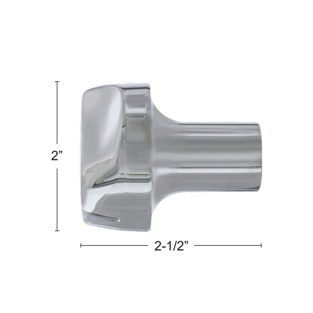 Ace Of Spades Air Valve Knob - Chrome With Red Inlay