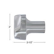 Ace Of Spades Air Valve Knob - Chrome With Red Inlay
