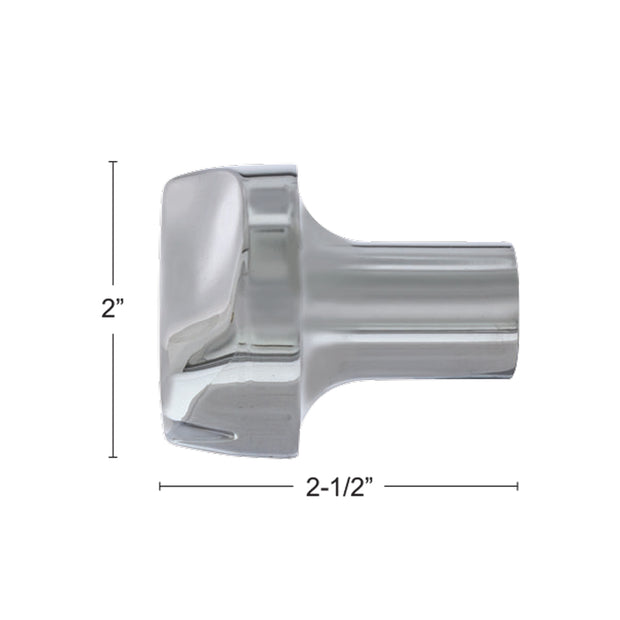 Ace Of Spades Air Valve Knob - Chrome With Red Inlay