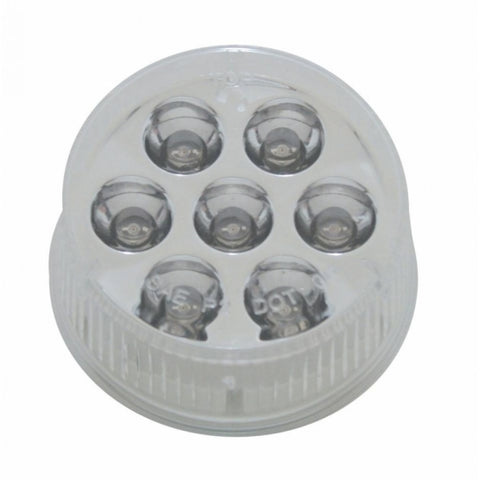 7 LED 2" Round Light (Clearance/Marker) - Red LED/Clear Lens