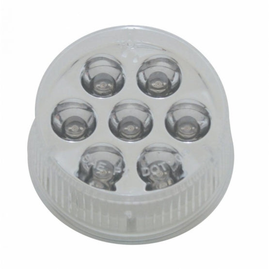 7 LED 2" Round Light (Clearance/Marker) - Red LED/Clear Lens