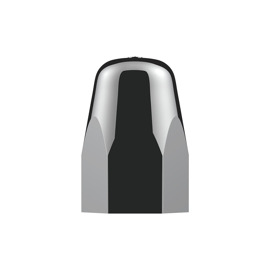 1-1/2" X 2-3/4" Chrome Plastic Tall Nut Covers - Push-On (Color Box of 20)