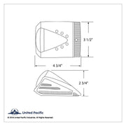 19 LED Reflector Square Cab Light - Amber LED/Amber Lens