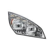 Chrome 10 LED Projector Headlight With LED Sequential Turn & DRL For 2018-2024 Cascadia - Passenger