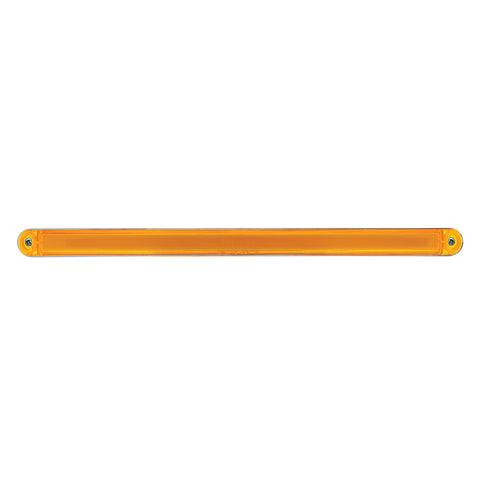 24 LED Dual Function 12" GloLight Bar With Bezel - Amber LED/Amber Lens