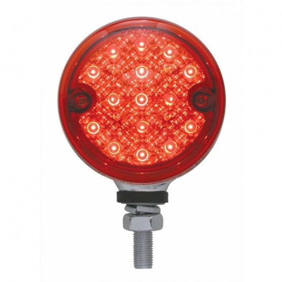 15 LED 3" Reflector Single Face Light - Red LED/Red Lens