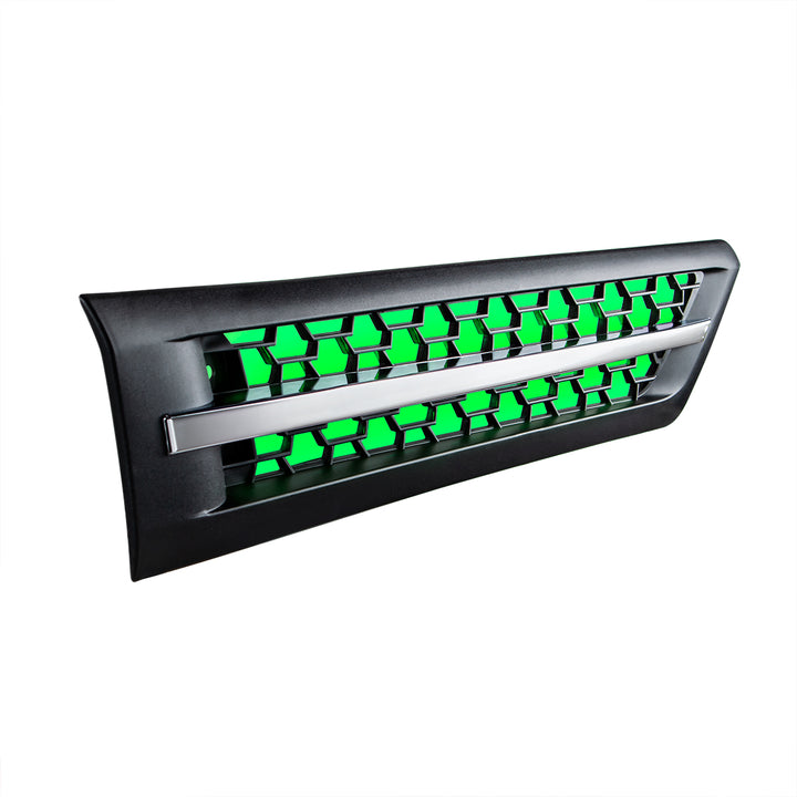 Hood Air Intake Grille With Green LED For 2018-2024 Freightliner Cascadia 126 - Passenger