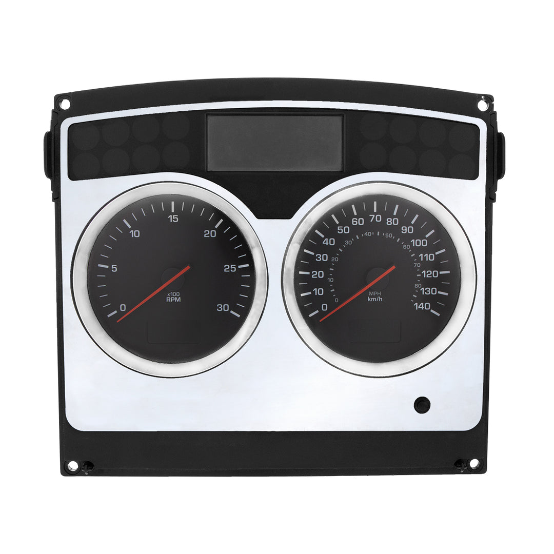 Stainless Speed/Tachometer Dash Panel Trim For 2006+ Kenworth W900, T800, &amp; C500