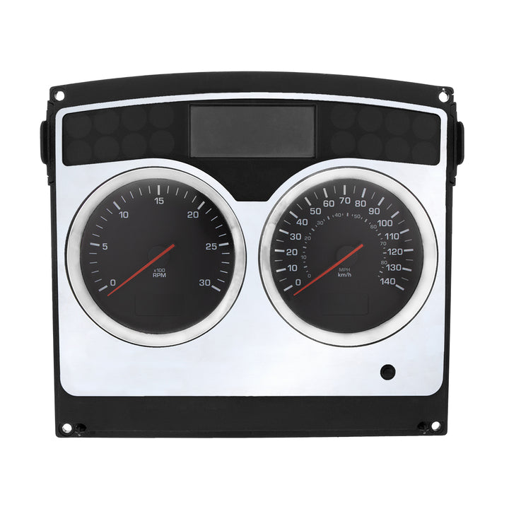 Stainless Speed/Tachometer Dash Panel Trim For 2006+ Kenworth W900, T800, &amp; C500