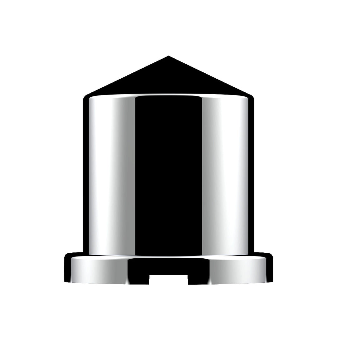 1-1/8" X 1-7/8" Chrome Plastic Pointed Nut Cover - Push-On