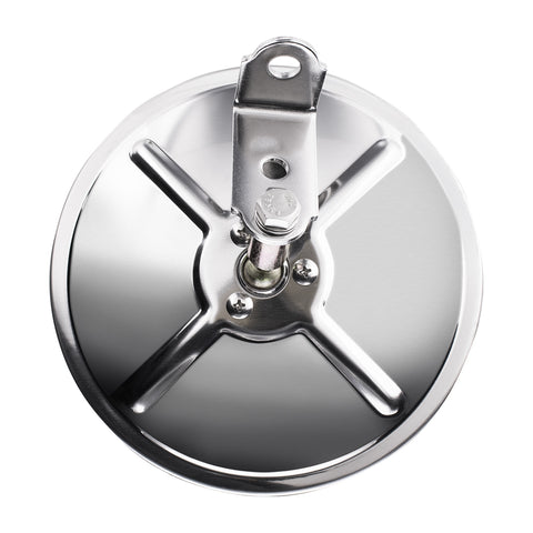 6" 430 Stainless Steel 320R Convex Mirror - Centered Mounting Stud
