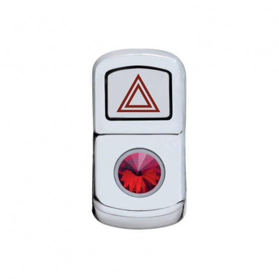 "Hazard" Rocker Switch Cover With Red Crystal