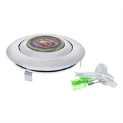 Chrome Aluminum Steering Wheel Horn Button With Metal Medallion, US Marine Corps