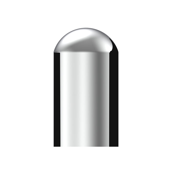 33mm X 3-3/4" Chrome Plastic Dome Nut Covers - Thread-On (60-Pack)