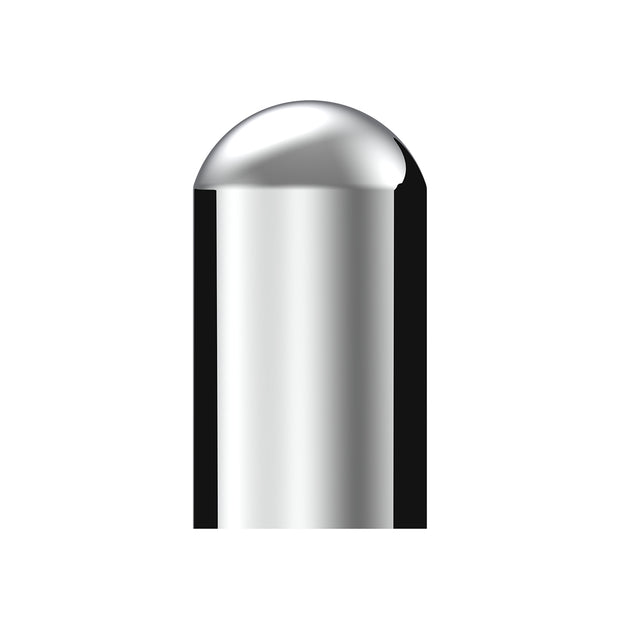 33mm X 3-3/4" Chrome Plastic Dome Nut Covers - Thread-On (60-Pack)