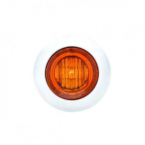 3 LED 3/4" Mini Light With Bezel (Clearance/Marker) - Amber LED/Amber Lens