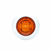 3 LED 3/4" Mini Light With Bezel (Clearance/Marker) - Amber LED/Amber Lens