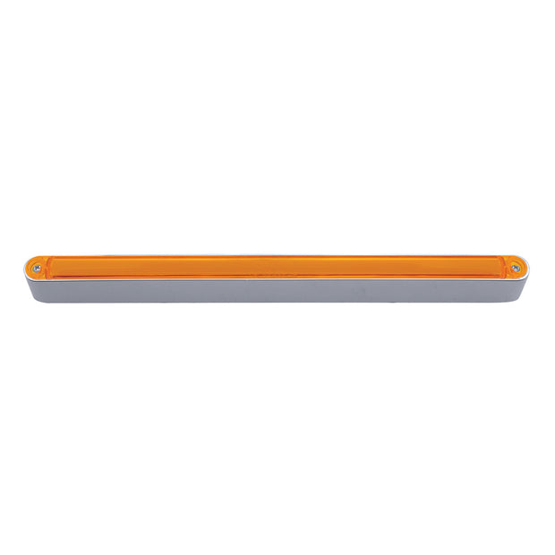 24 LED Dual Function 12" GloLight Bar With Bezel - Amber LED/Amber Lens