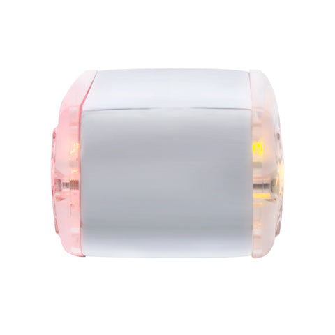 6 LED Single Function Double Face Light - Horizontal Mount - Amber & Red LED/Clear Lens
