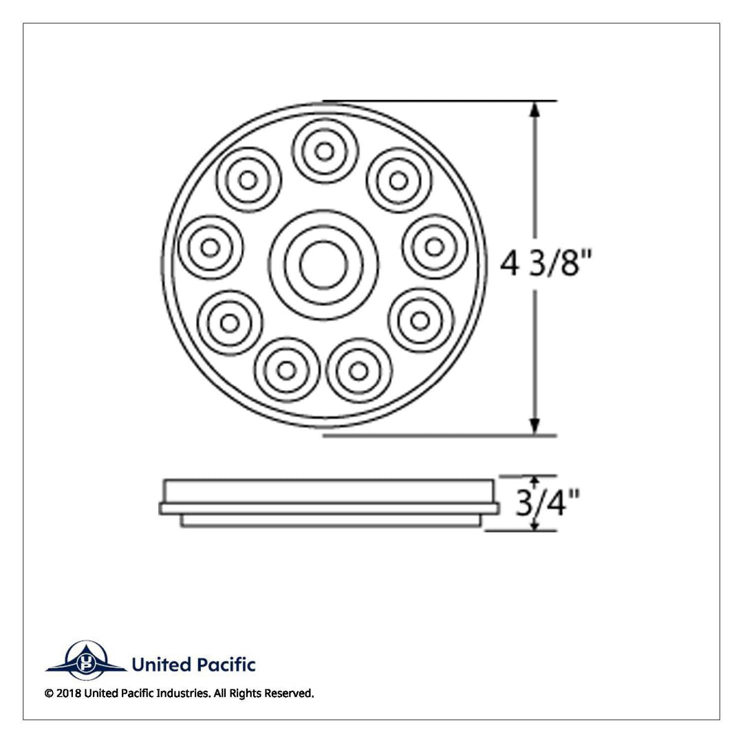 10 LED 4 "Auxiliary/Utility Light - White LED/Clear Lens