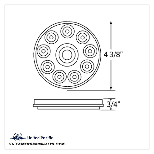 10 LED 4 "Auxiliary/Utility Light - White LED/Clear Lens