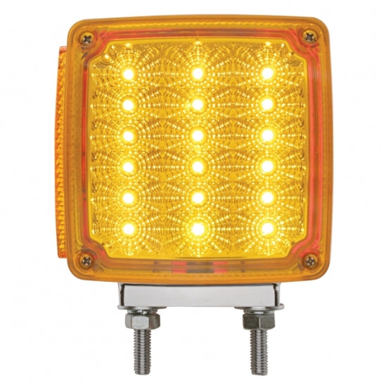 39 LED Reflector Double Face Turn Signal Light (Passenger) - Amber &amp; Red LED/Amber &amp; Red Lens