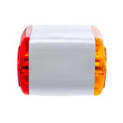 6 LED Single Function Double Face Light - Horizontal Mount - Amber & Red LED/Amber & Red Lens
