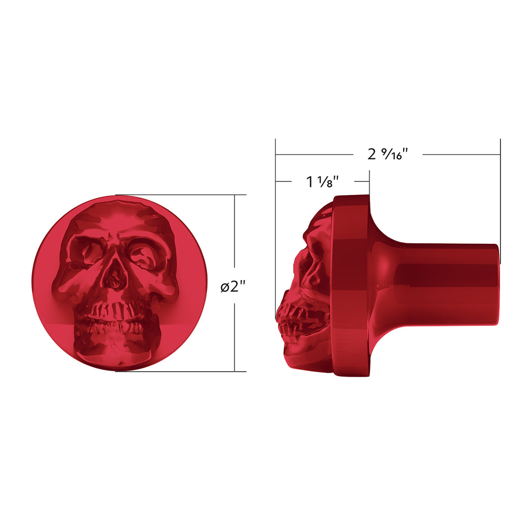 Skull Air Valve Knob - Candy Red