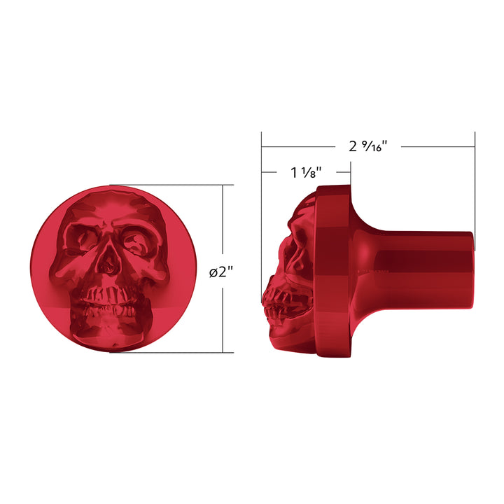Skull Air Valve Knob - Candy Red