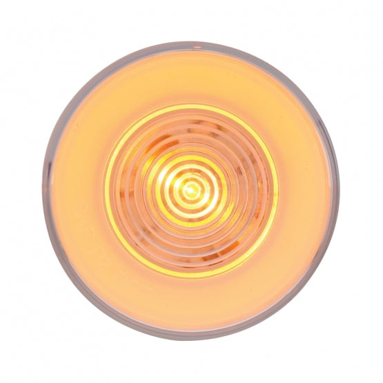 9 LED 2-1/2" Round GloLight (Clearance/Marker) - Amber LED/Clear Lens