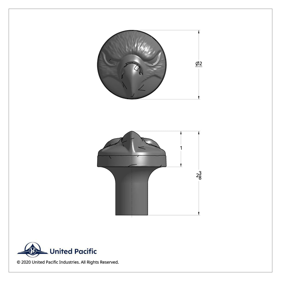 1/2"-13 Thread-On Eagle Shift Knob - Chrome