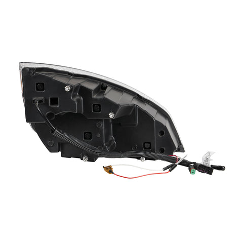 Chrome Quad-LED Headlight With LED DRL & Seq. Signal For 2018-2024 Freightliner Cascadia - Driver